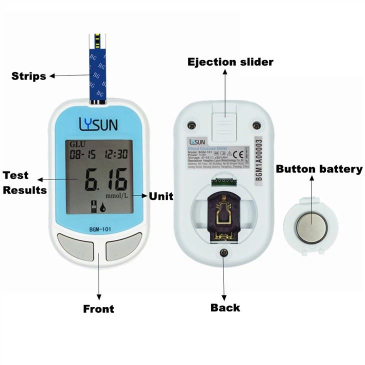 Microtech Blood Glucose Monitor System Medical Device Sugar Testing Machine
