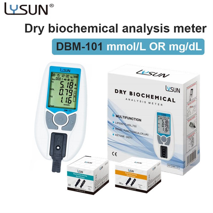 पोक्ट मल्टी फंक्शन लिपिड ट्राइग्लिसराइड्स सूखी बायोकेमिकल विश्लेषक रक्त परीक्षण मशीन
