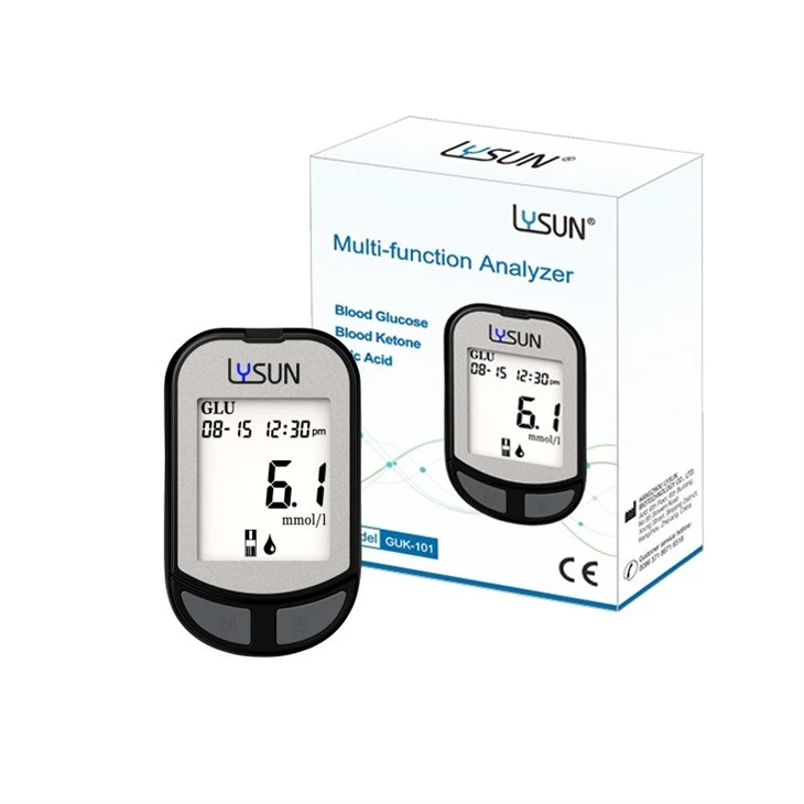 Lysun 3 in 1 Blood Glucose, Uric Acid, Blood Ketone Meter GUK-101 suppliers