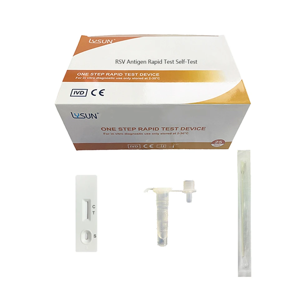 The Respiratory Syncytial Virus Antigen Rapid Test Self-Test (Colloidal Gold) is a rapid visual immunoassay for the qualitative and presumptive detection of respiratory syncytial virus antigens from oropharyngeal and nasopharyngeal swab specimens. The test is used to help quickly identify acute respiratory syncytial virus infection.Respiratory Syncytial Virus Antigen Rapid Test Self-test There are two methods of obtaining samples both nasal and saliva. The Respiratory Syncytial Virus Antigen Rapid Test Self-Test (Colloidal Gold) is a rapid visual immunoassay for the qualitative and presumptive detection of respiratory syncytial virus antigens from oropharyngeal and nasopharyngeal swab specimens. The test is used to help quickly identify acute respiratory syncytial virus infection.Respiratory Syncytial Virus Antigen Rapid Test Self-test There are two methods of obtaining samples both nasal and saliva.